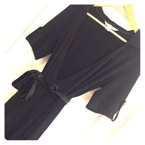 DVF black wrap dress